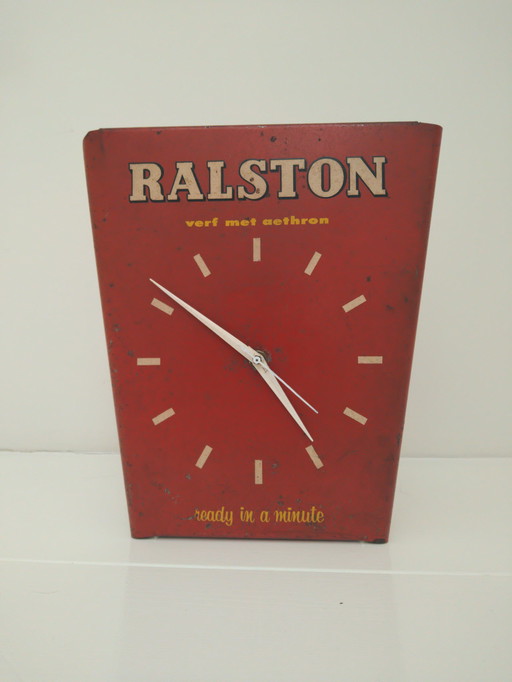 Advertising clock Ralston brand Nufa