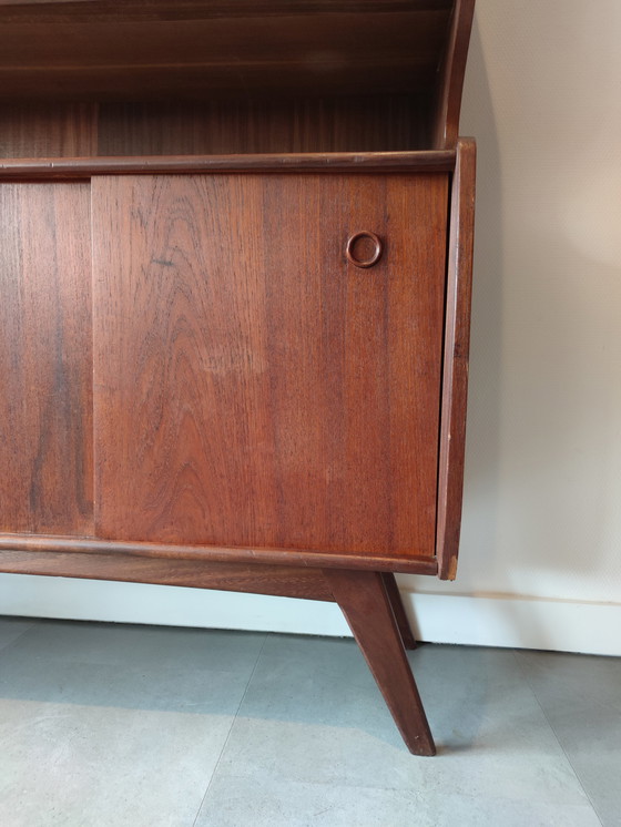 Image 1 of Vintage highboard teak veneer