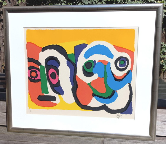 Image 1 of Karel Appel - Deux têtes lithograph