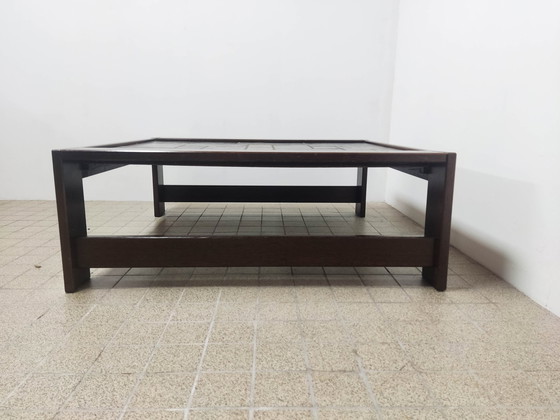 Image 1 of Brutalist coffee table Wenge natural stone