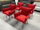 6x Jess Design Sanne Swivel dining chairs red