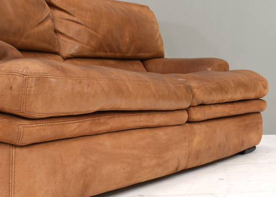 Image 1 of Roche Bobois Tan leather sofa – France, circa 1970/80