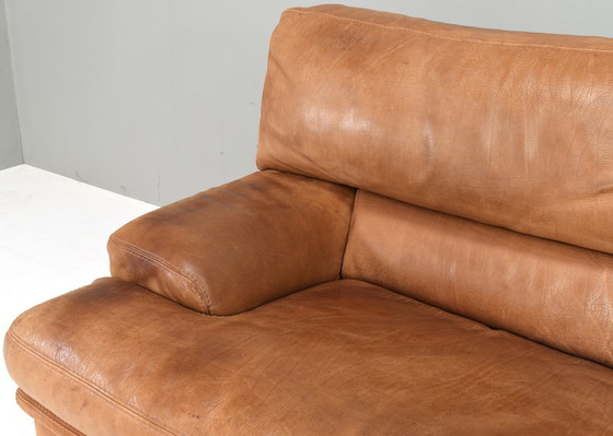 Image 1 of Roche Bobois Tan leather sofa – France, circa 1970/80