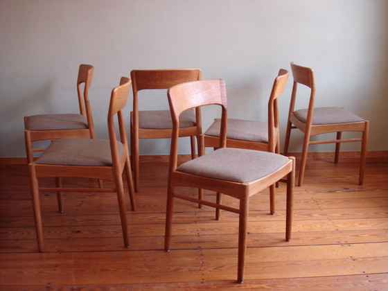 Image 1 of 6x Korup Stolefabrik Chairs by Henning Kjaernulf