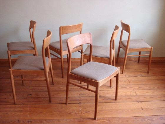 Image 1 of 6x Korup Stolefabrik Chairs by Henning Kjaernulf