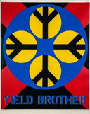 Robert Indiana - Yield Brother, 1971 - Zeefdruk op dik velijnpapier. Professioneel ingelijst, museumglas