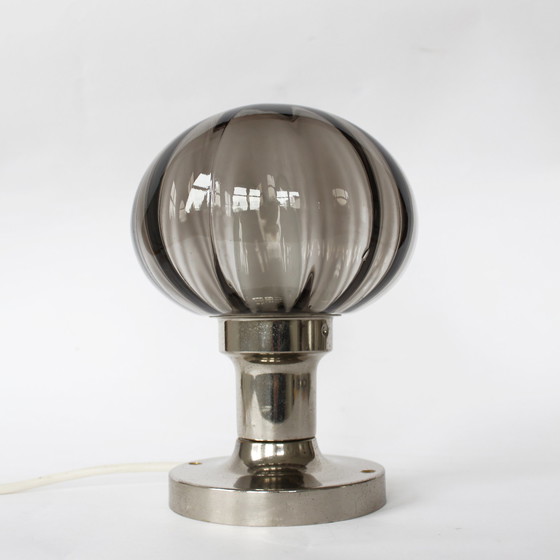 Image 1 of Lampe en verre fumé vintage