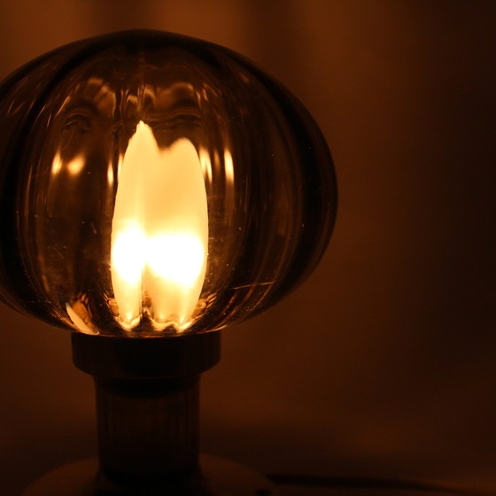 Image 1 of Lampe en verre fumé vintage