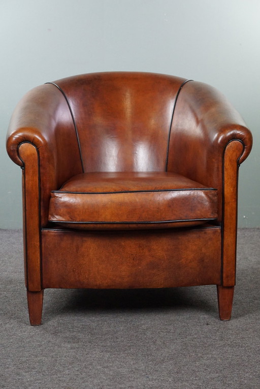 Sheep leather club chair in very good condition