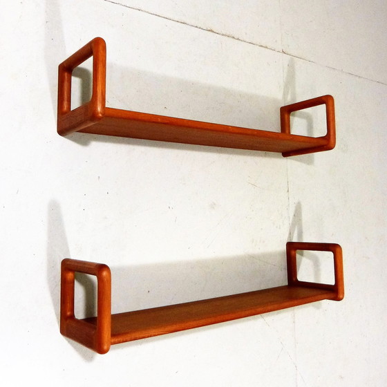 Image 1 of Dyrlund teak wall shelf bookshelf Denmark