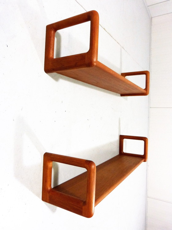 Image 1 of Dyrlund teak wall shelf bookshelf Denmark