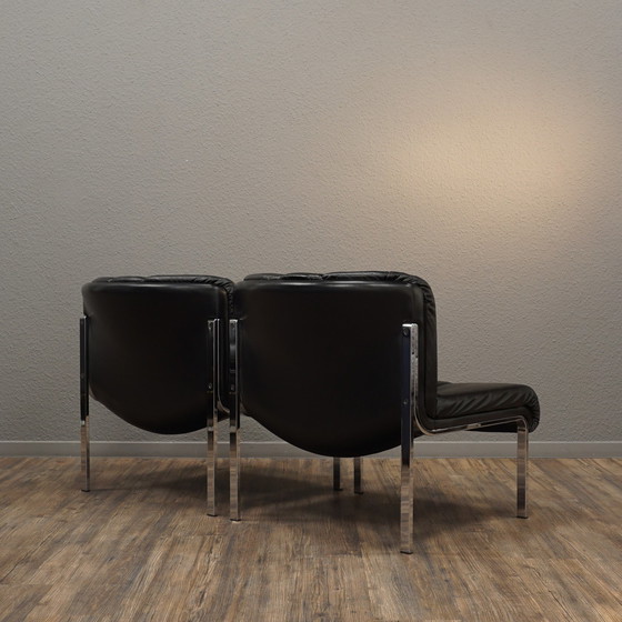 Image 1 of 2x Girsberger 1200 Armchairs Leather