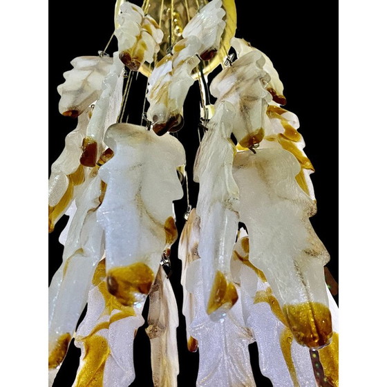 Image 1 of Vintage pendant lamp in ice frost glass by Carlo Nason for Mazzega, 1970s