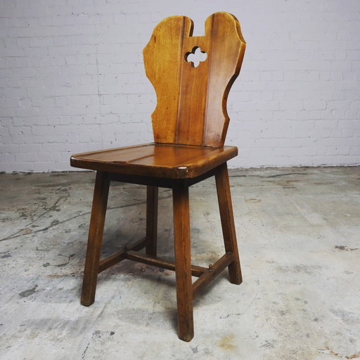 Oak brutalist chairs - 11 pieces