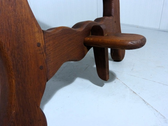 Image 1 of Rustic Spanish Dining Table Solid Oak 1960s