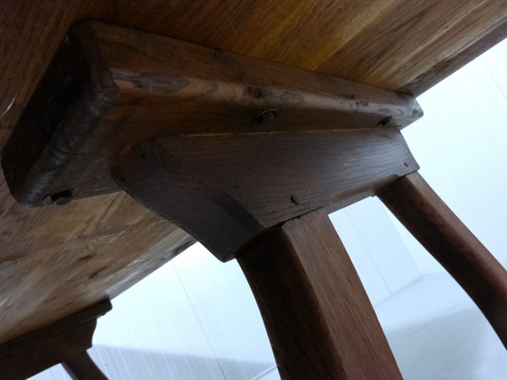 Image 1 of Rustic Spanish Dining Table Solid Oak 1960s