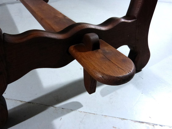 Image 1 of Rustic Spanish Dining Table Solid Oak 1960s