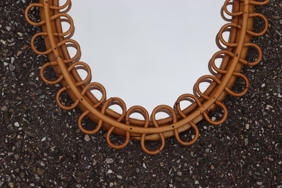 Image 1 of Vintage Rattan Mirror By Franco Albini, Italy, 1960S