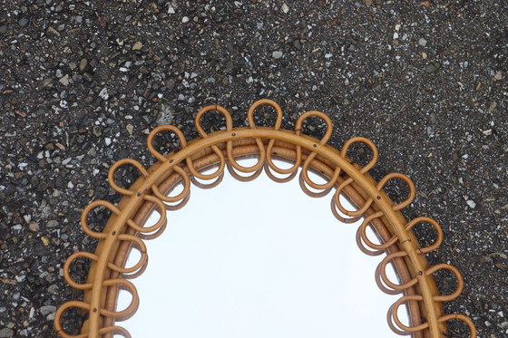 Image 1 of Vintage Rattan Mirror By Franco Albini, Italy, 1960S