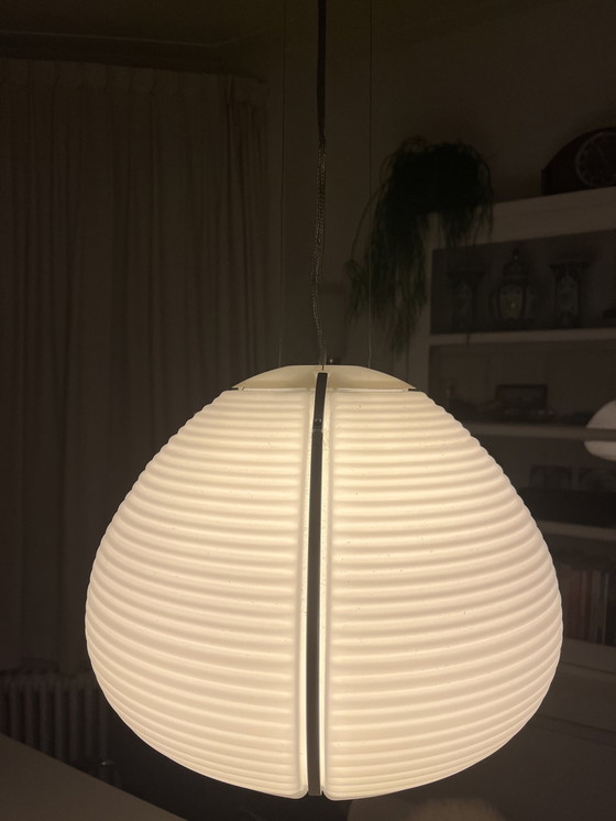 Image 1 of Lampada a sospensione in vetro opaco di Fontana Arte