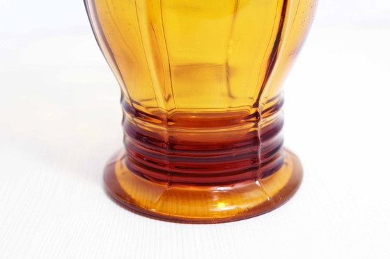 Image 1 of Art Deco molded glass vase 1930s