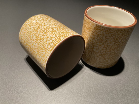 Image 1 of Set Of Two Yellow Japanese Teacups