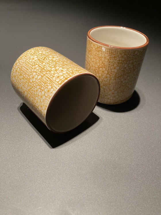 Image 1 of Set Of Two Yellow Japanese Teacups