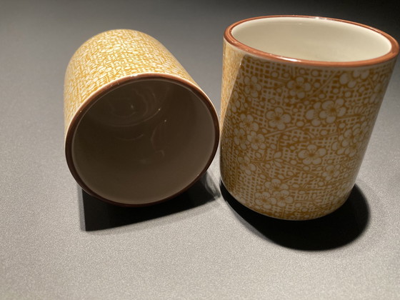 Image 1 of Set Of Two Yellow Japanese Teacups