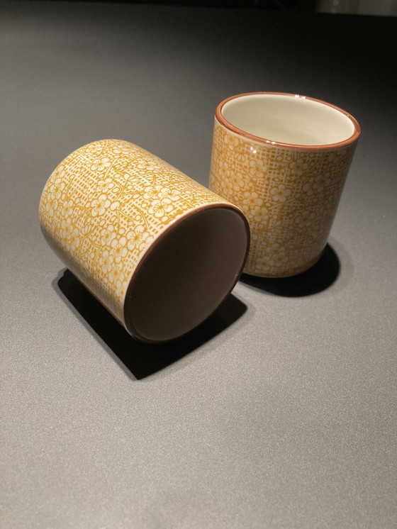 Image 1 of Set Of Two Yellow Japanese Teacups