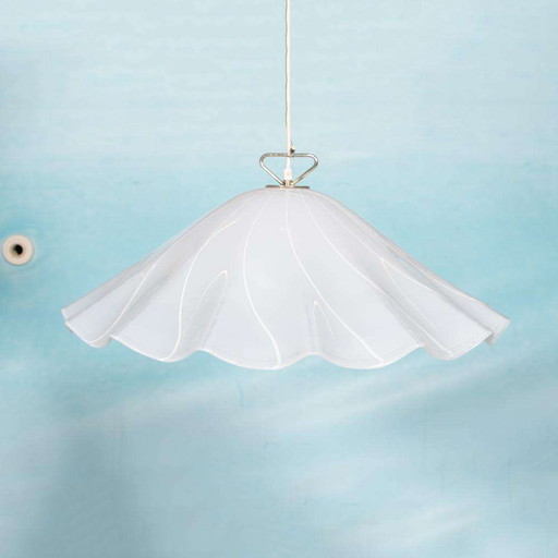 Lampe suspendue vintage en verre Kalmar Fazzoletto