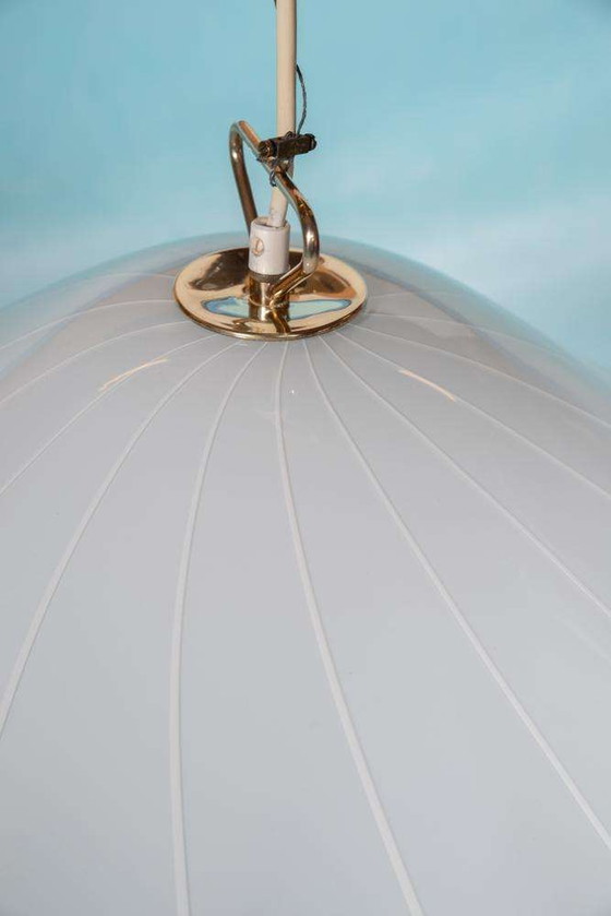 Image 1 of Lampe suspendue vintage en verre Kalmar Fazzoletto