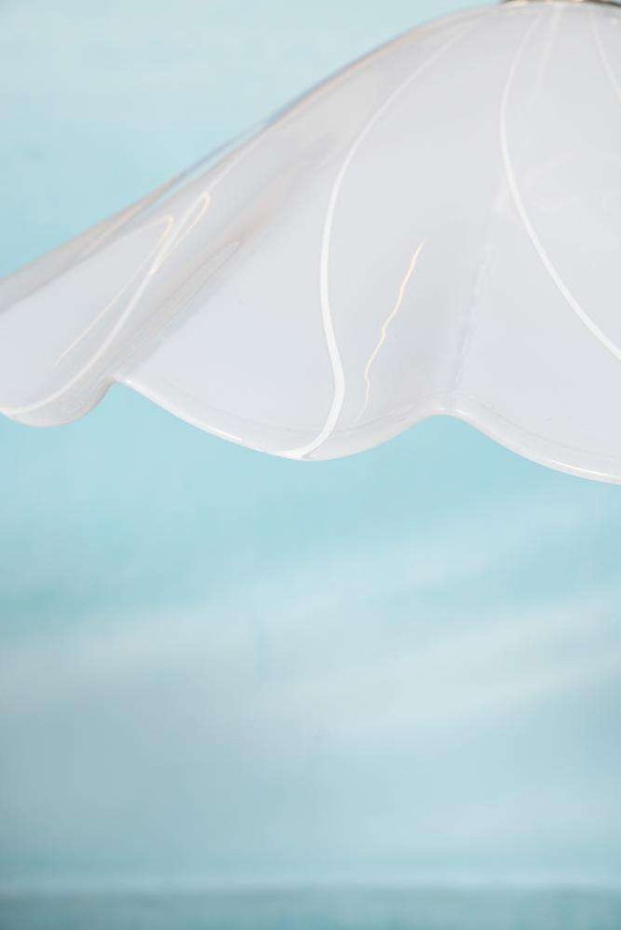 Image 1 of Lampe suspendue vintage en verre Kalmar Fazzoletto