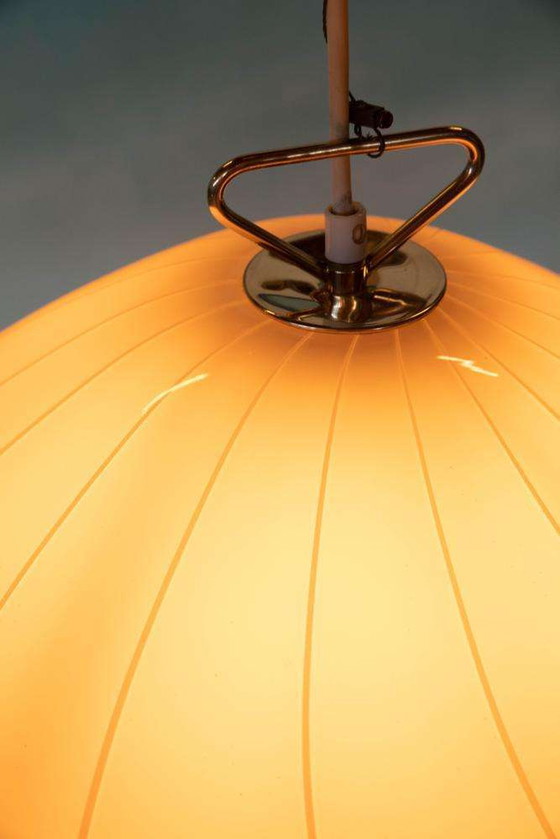 Image 1 of Lampe suspendue vintage en verre Kalmar Fazzoletto