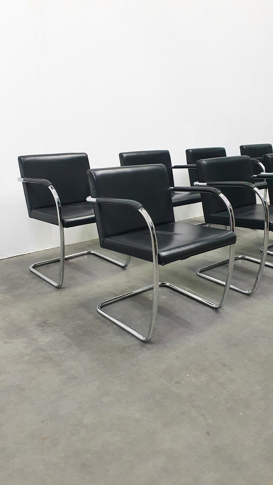 Image 1 of 8x Ludwig Mies van der Rohe fasem italy chair