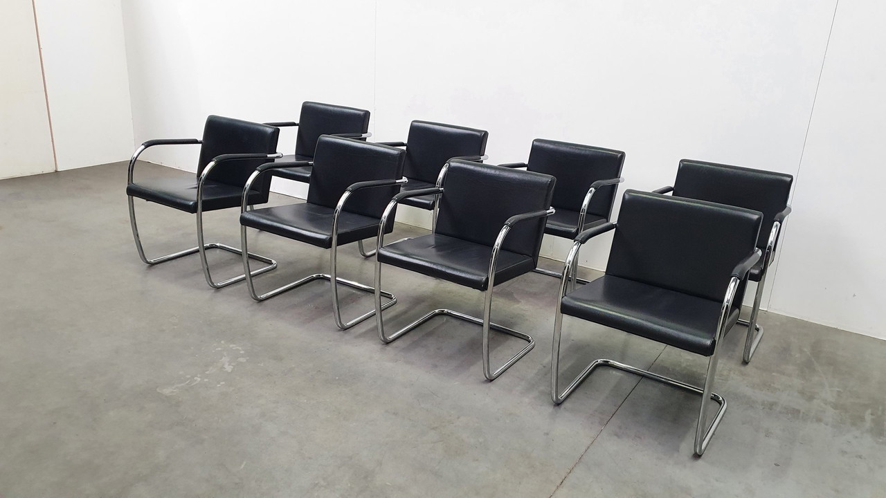 8x Ludwig Mies van der Rohe fasem italy chair