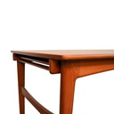 Table de salle à manger extensible en teck, design danois Knud Andersen, d'époque