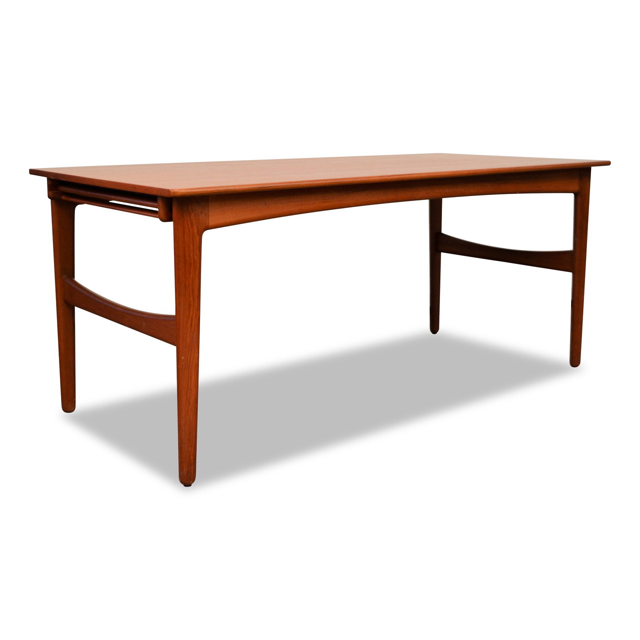 Tavolo da pranzo allungabile in teak Knud Andersen, design vintage danese