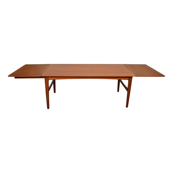 Image 1 of Tavolo da pranzo allungabile in teak Knud Andersen, design vintage danese