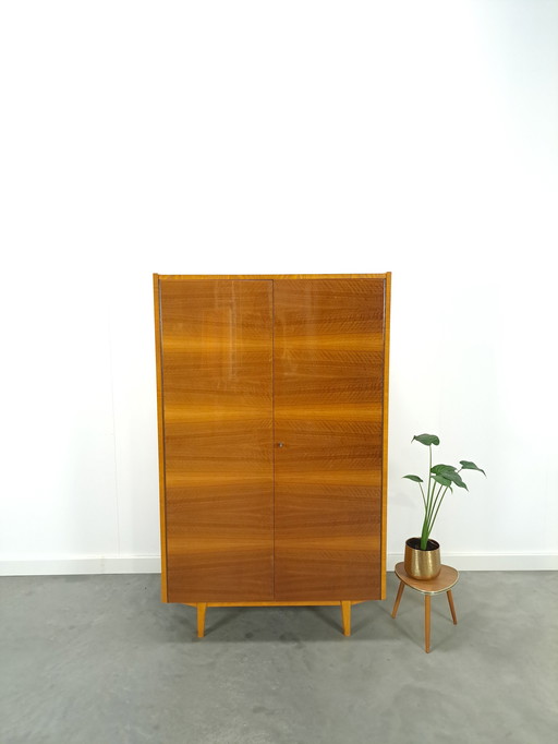 Walnut veneer vintage hanging closet