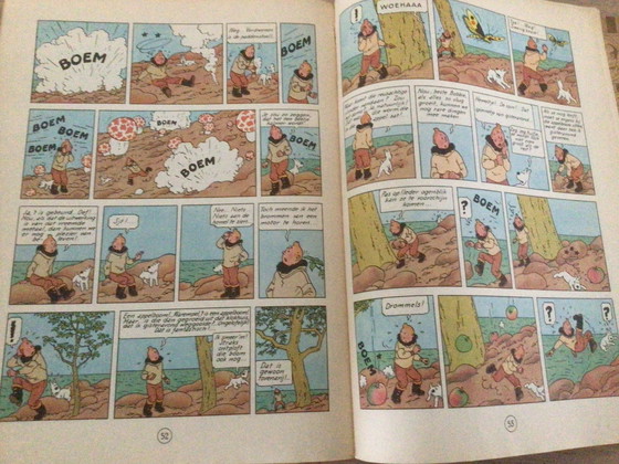 Image 1 of Guazzo di Tintin 60 x 60 cm su tavola dipinta