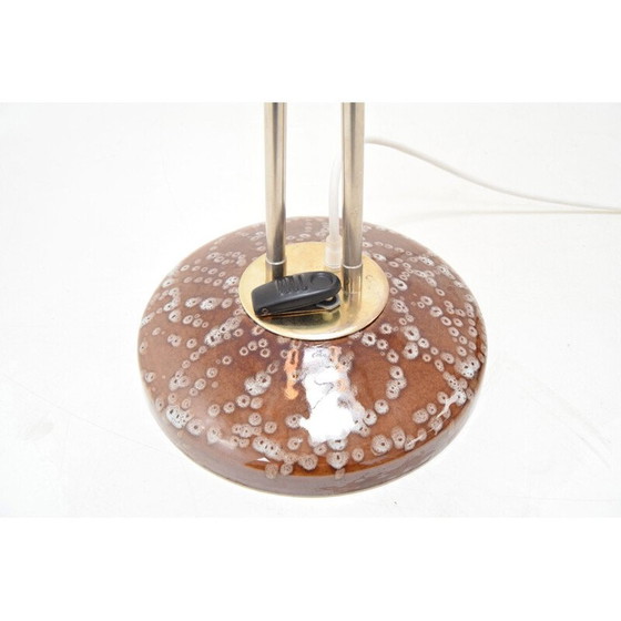 Image 1 of Vintage floor lamp in glass, ceramic and steel by Kamenicky Senov, Czechoslovakia 1960,