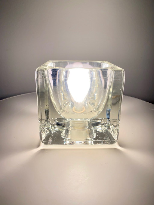Vintage German Peill & Putzler Ice Cube Tabletop Lamp From The 1970S