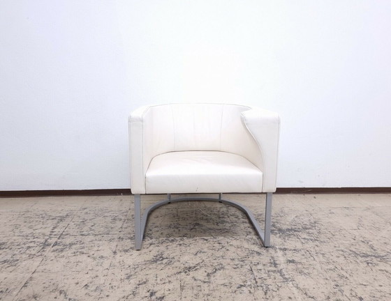 Image 1 of De Sede ds 207 armchair designer armchair genuine leather armchair in color cream white #0008
