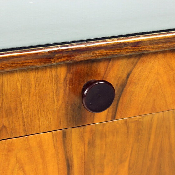 Image 1 of Pair of vintage walnut bedside tables, Czechoslovakia 1950