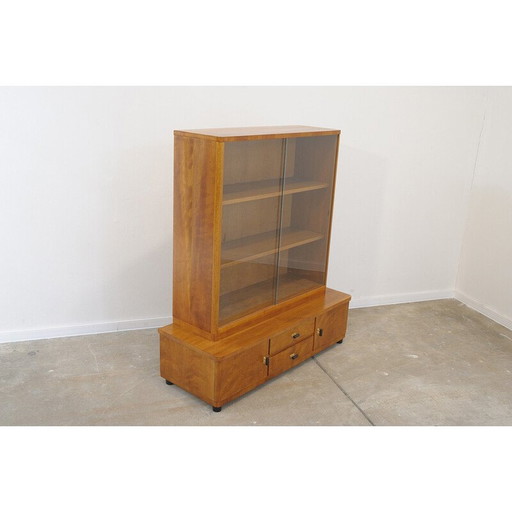 Vintage art deco bookcase, Czechoslovakia 1930