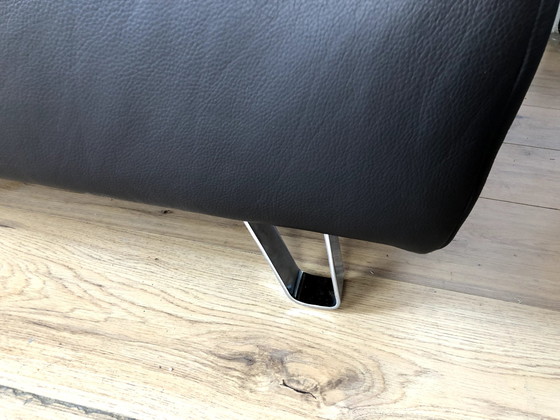 Image 1 of Musterring leather sofa with seat depth adjustment