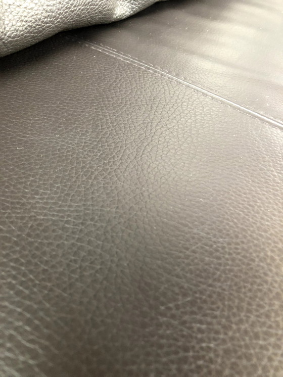 Image 1 of Musterring leather sofa with seat depth adjustment