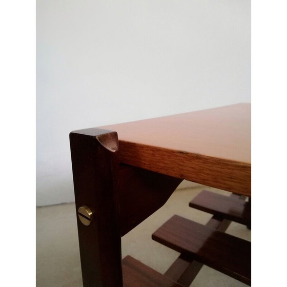 Image 1 of Scandinavian vintage teak and oak coffee table, 1960