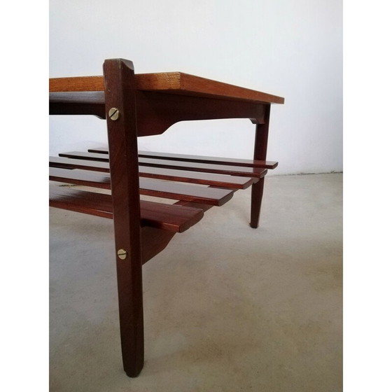 Image 1 of Scandinavian vintage teak and oak coffee table, 1960