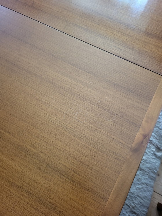 Image 1 of Lübke dining table round extendable teak walnut